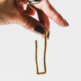 257 - Orecchini Vintage Geometrici Dorati con Foro – Design Minimal – Pezzo Unico