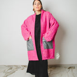 28 - Cappottino Komorebi Oversize Rosa Fucsia Effetto Chanel – Pezzo Unico