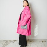 28 - Cappottino Komorebi Oversize Rosa Fucsia Effetto Chanel – Pezzo Unico