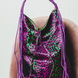 COCCHINA BAG - PURPLE/RED CROCHET WITH FRINGES