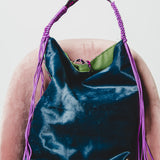 COCCHINA BAG - PURPLE/RED CROCHET WITH FRINGES