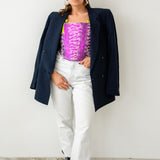 Semi-transparent tailored Margot shirt with geometric pattern