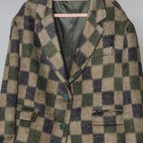 FUCHSIA JACQUARD BOMBER STYLE JACKET - REVERSIBLE IN BLACK VELVET FABRIC - CONTRASTING POCKETS