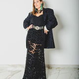 311 Gonna sartoriale EASY in tulle e ricami neri