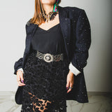 311 Gonna sartoriale EASY in tulle e ricami neri