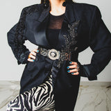 317 Gonna sartoriale EASY in satin zebrato bianco e nero