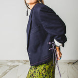 319 Gonna sartoriale EASY in viscosa a fiori verde