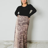 320 Gonna sartoriale EASY in satin pitonato