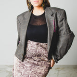 320 Gonna sartoriale EASY in satin pitonato