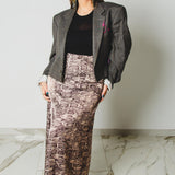 320 Gonna sartoriale EASY in satin pitonato