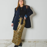 347 - Gonna Miri in paillettes animalier Tg 1 e Tg 2