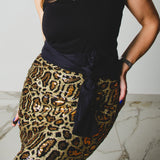 347 - Gonna Miri in paillettes animalier Tg 1 e Tg 2