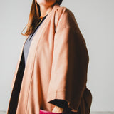 34 - KINTSUGI CAMEL | Cappotto Kimono in Lana Vergine Imbottito