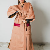 34 - KINTSUGI CAMEL | Cappotto Kimono in Lana Vergine Imbottito