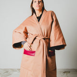34 - KINTSUGI CAMEL | Cappotto Kimono in Lana Vergine Imbottito
