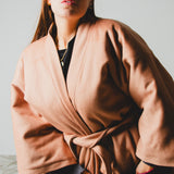 34 - KINTSUGI CAMEL | Cappotto Kimono in Lana Vergine Imbottito