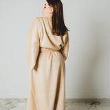 35 - KINTSUGI ZEBRA | Cappotto Kimono in Tessuto Cammello e Satin Zebrato