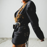 366 – CAGE – Leather Belt Skirt | Pezzo Unico Handmade