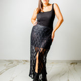 368 – Gonna Alma in Pizzo Nero e Paillettes