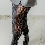 368 – Gonna Alma in Pizzo Nero e Paillettes