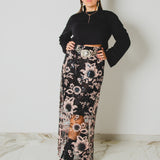 371 – Gonna Easy Slim in Pizzo Ricamato Floreale con paillettes