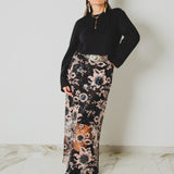 371 – Gonna Easy Slim in Pizzo Ricamato Floreale con paillettes