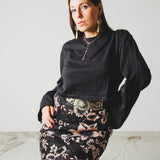 371 – Gonna Easy Slim in Pizzo Ricamato Floreale con paillettes