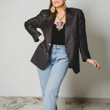 374 Loro Piana Jacket +800 rhinestones - Tasmanian wool - green with red and blue checks / tailored size 46/48