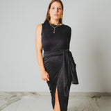 382 – Gonna Miri Multiposizione in maglina con lurex nera - TG 1