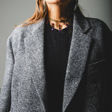 FUCHSIA JACQUARD BOMBER STYLE JACKET - REVERSIBLE IN BLACK VELVET FABRIC - CONTRASTING POCKETS