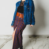 3 – Gonna Alma Tartan couture sartoriale in lana viola TG 1 - 40