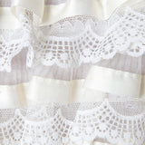 Camicetta vintage con balze di pizzo bianco -TG L
