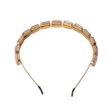 Cerchietto metallico oro con pietre rosa/oro "REGULAR PINK"