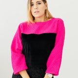 Felpina crop in velluto e cotone  - tessuto Maxmara