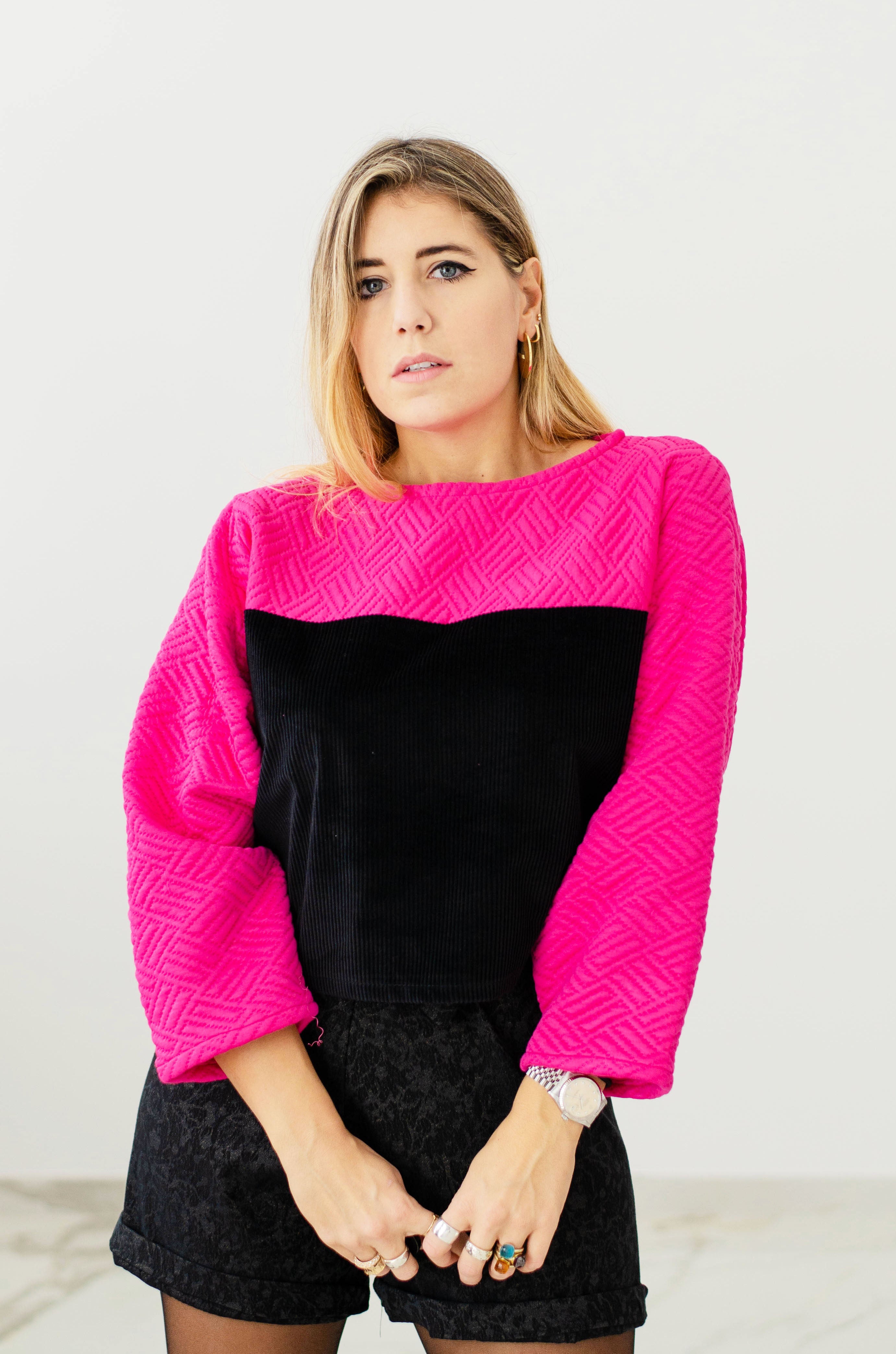 Felpina crop in velluto e cotone  - tessuto Maxmara