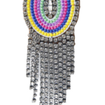 SPILLA MULTICOLOR CON STRASS LETTERA "O”