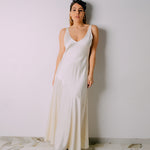 Vestito sottoveste lungo bianco SportMax Tg It 38  in acetatoe Tg 42
