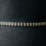 Cinturina gioiello con 3 file di strass argento