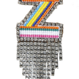 SPILLA MULTICOLOR CON STRASS LETTERA "Z”