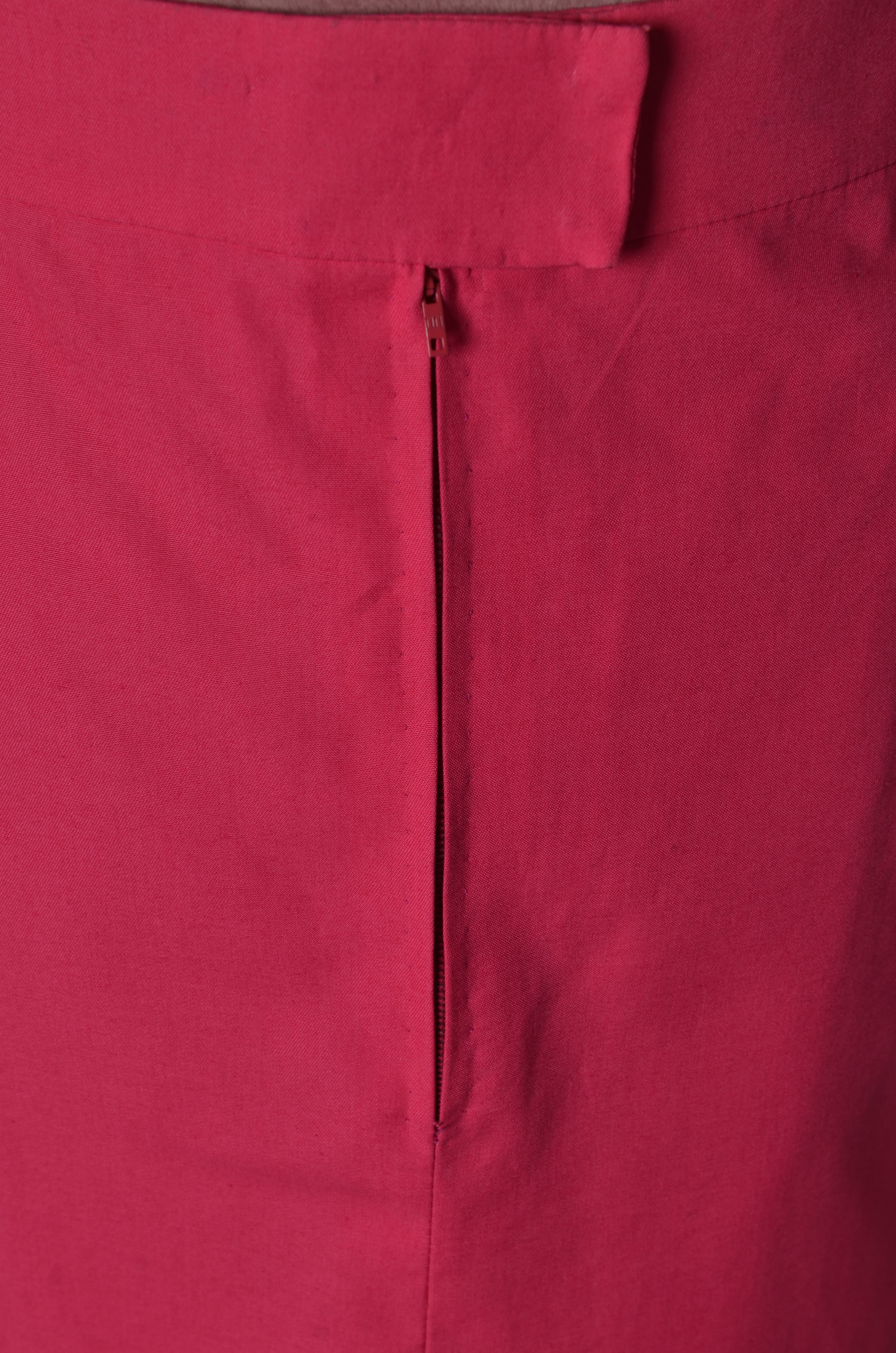 Gonna vintage longuette in cotone fuxia TG 42