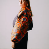 Bomber crop sartoriale imbottito - reversibile