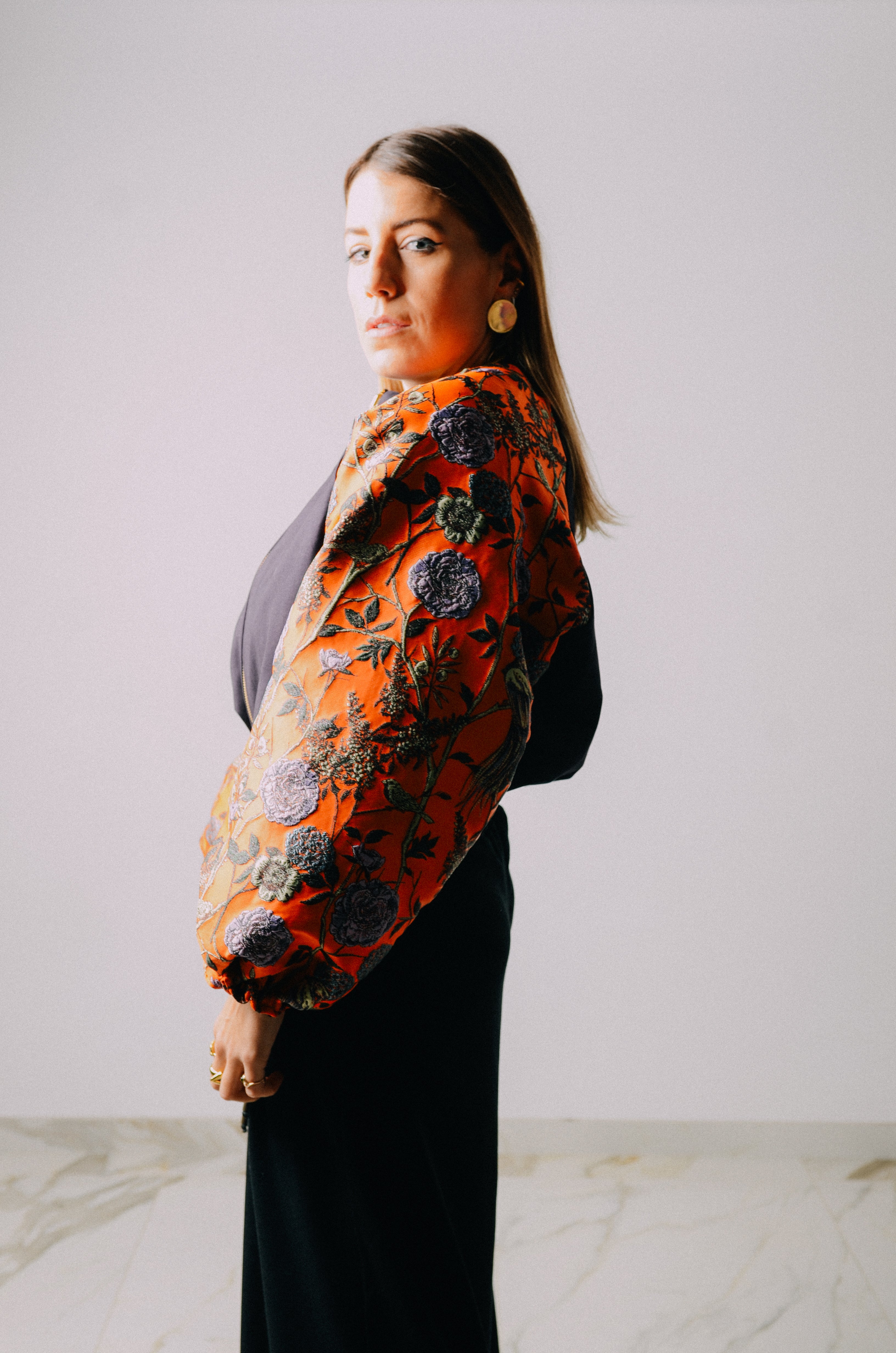 Bomber crop sartoriale imbottito - reversibile
