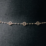 Cinturina gioiello con cerchi di strass argento