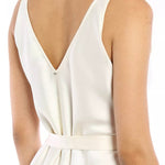 Vestito sottoveste lungo bianco SportMax Tg It 38  in acetatoe Tg 42