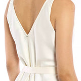 Vestito sottoveste lungo bianco SportMax Tg It 38  in acetatoe Tg 42