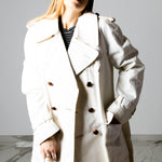 Trench maschile bianco