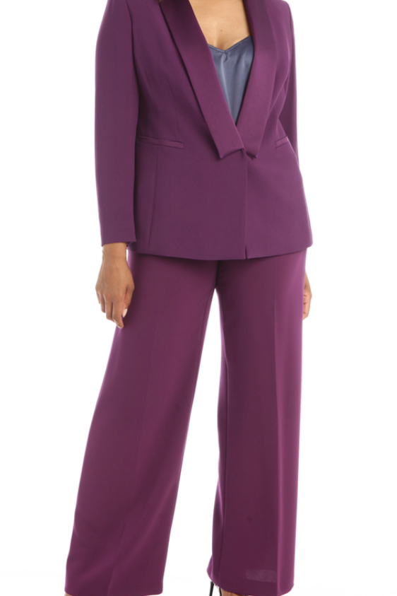 Pantaloni dritti viola Tg 50 e Tg 52