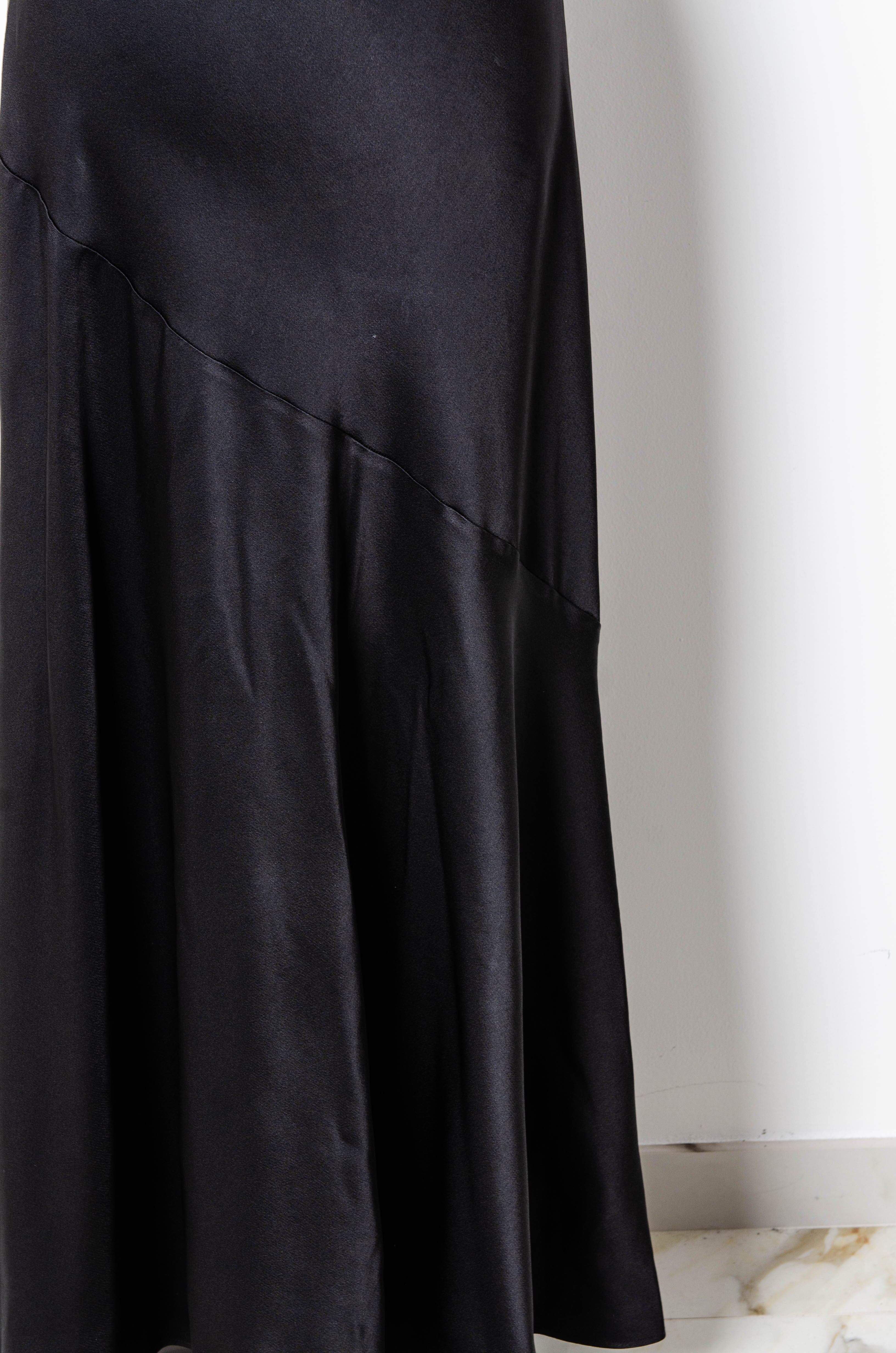 Vestito sottoveste lungo nero Tg It 36 e It 40