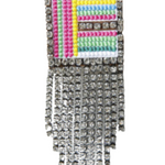 SPILLA MULTICOLOR CON STRASS LETTERA "E"