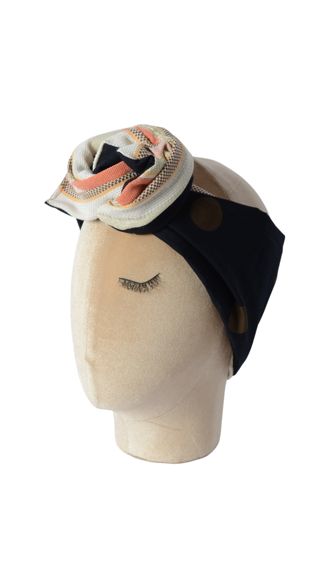 Fascia modellabile per capelli in cotone con fantasie doubleface